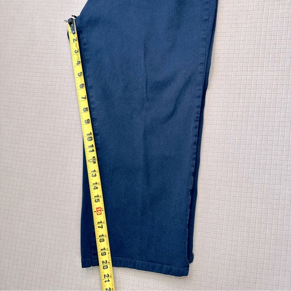 Talbots Crop Chino Pants Womens 16 Black Stretch High Waist Straight Leg Casual - Picture 9 of 10